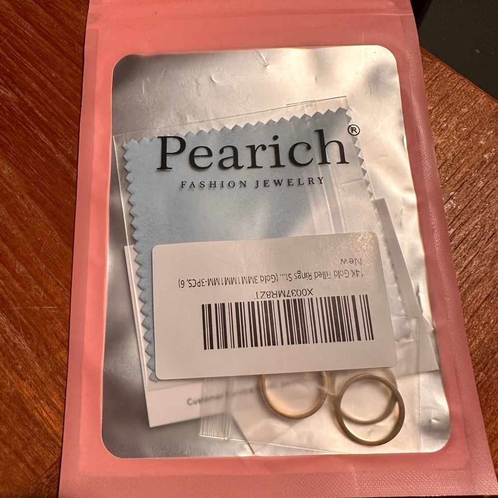 3 Silver 14k Gold Plated Bands Rings By Pearich Fashion Jewelry.